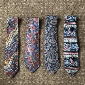 Bundle of 4 unique tie designs, great condition